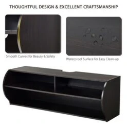 Costway 48.5'' Wall Mounted Audio/Video TV Stands Console Living Room Furniture W/Shelves -Cheap TV Stands Store unnamed file 7528