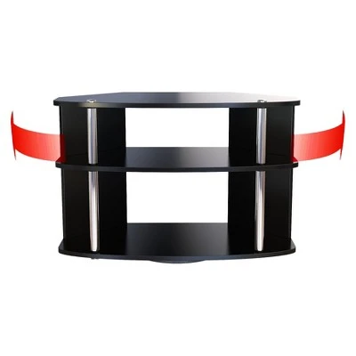 Designs2Go Swivel 3 Tier TV Stand for TVs up to 32" - Breighton Home Espresso 5 Designs2Go Swivel 3 Tier TV Stand for TVs up to 32" - Breighton Home Espresso - Image 3