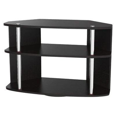 Designs2Go Swivel 3 Tier TV Stand for TVs up to 32" - Breighton Home Espresso 6 Designs2Go Swivel 3 Tier TV Stand for TVs up to 32" - Breighton Home Espresso - Image 4