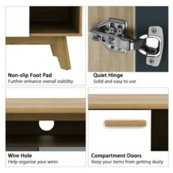 Costway TV Stand for TVs up to 65'' Entertainment Center Console w/ Adjustable Shelf -Cheap TV Stands Store unnamed file 7605