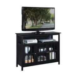 Big Sur Deluxe Storage Cabinets and Shelf TV Stand for TVs up to 48" - Breighton Home Dark Walnut -Cheap TV Stands Store unnamed file 7625