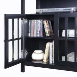 Big Sur Deluxe Storage Cabinets and Shelf TV Stand for TVs up to 48" - Breighton Home Dark Walnut -Cheap TV Stands Store unnamed file 7626