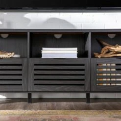 Visconti Boho Slat Door TV Stand for TVs up to 65" - Saracina Home English Oak -Cheap TV Stands Store unnamed file 7643