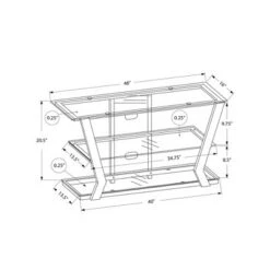 TV Stand for TVs up to 47" Black Metal/Tempered Glass - EveryRoom 8 TV Stand for TVs up to 47" Black Metal/Tempered Glass - EveryRoom -Cheap TV Stands Store unnamed file 7702