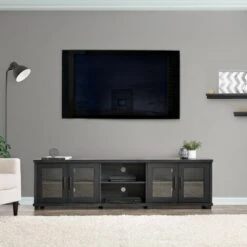 Fremont Glass Cabinets TV Stand for TVs up to 90" Black - CorLiving -Cheap TV Stands Store unnamed file 7759