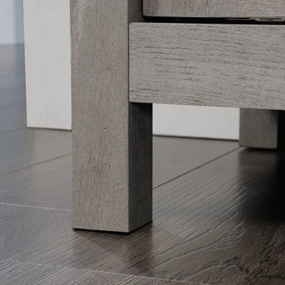 Bridge Acre Rustic Farmhouse Credenza TV Stand for TVs up to 58" Mystic Oak - Sauder 8 Bridge Acre Rustic Farmhouse Credenza TV Stand for TVs up to 58" Mystic Oak - Sauder - Image 6