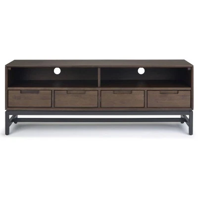 Devlin Mid-Century Low TV Stand for TVs up to 65" Walnut Brown - WyndenHall 9 Devlin Mid-Century Low TV Stand for TVs up to 65" Walnut Brown - WyndenHall - Image 7