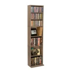 Herrin Adjustable Media Cabinet Weathered Oak - Atlantic
