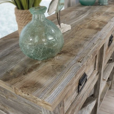 Granite Trace Notched TV Stand for TVs up to 60" Rustic Cedar - Sauder 5 Granite Trace Notched TV Stand for TVs up to 60" Rustic Cedar - Sauder - Image 3