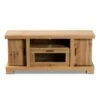 Viveka Wood 2 Door TV Stand for TVs up to 40" Oak Brown/Black - Baxton Studio