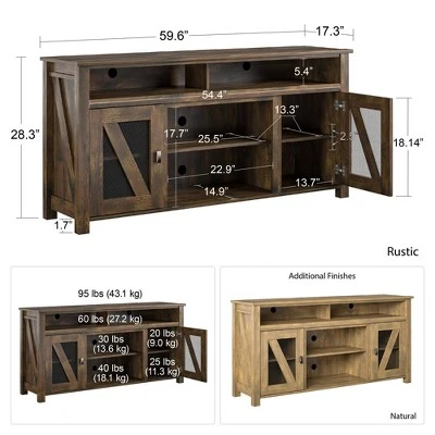 Landson TV Stand for TVs up to 60" - Room & Joy Rustic 7 Landson TV Stand for TVs up to 60" - Room & Joy Rustic - Image 5