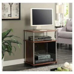 Glass Cabinet TV Stand for TVs up to 25" Black Cherry - Breighton Home -Cheap TV Stands Store unnamed file 8089