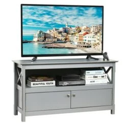 Costway Free Standing TV Cabinet Wooden Console TV Media Entertainment -Cheap TV Stands Store unnamed file 8105