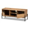 Tasman Wood and Metal 2 Door TV Stand for TVs up to 45" Natural Brown/Black - Baxton Studio -Cheap TV Stands Store unnamed file 8147