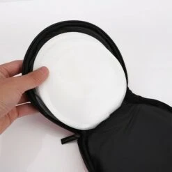 Unique Bargains Zipper Closure Round Shaped Capacity Disc CD DVD Storage Bag Media Storage Racks 6.2"x0.8" Pink 1 Pc