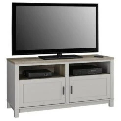 Room & Joy Paramount TV Stand for TVs up to 60" Gray/Distressed Brown Oak - Room & Joy