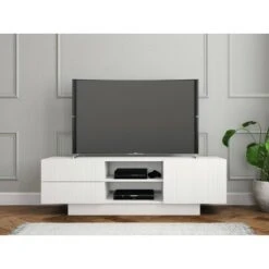 Marble TV Stand for TVs up to 60" White - Nexera