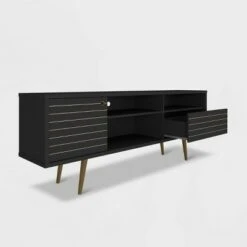 Liberty Mid-Century Modern 3 Shelving Spaces and 1 Drawer TV Stand for TVs up to 65" - Manhattan Comfort 3d Prints Rustic Brown 13 Liberty Mid-Century Modern 3 Shelving Spaces and 1 Drawer TV Stand for TVs up to 65" - Manhattan Comfort 3d Prints Rustic Brown -Cheap TV Stands Store unnamed file 8460