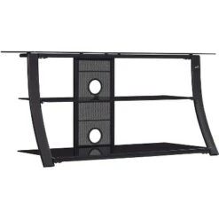 Bell'O Gloss Black Metal & Glass Flat Panel AV Table -Cheap TV Stands Store unnamed file 8645