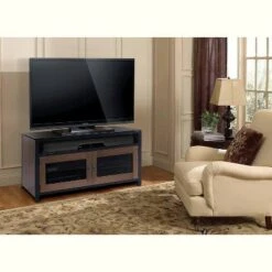 Bell'O Wood Metal and Glass Audio Video Cabinet
