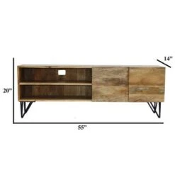 Metal Storage Cabinet TV Stand for TVs up to 55" Brown - The Urban Port -Cheap TV Stands Store unnamed file 8741