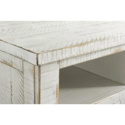 Nantucket 65" Solid Wood TV Stand Antique White - Martin Svensson Home 5 Nantucket 65" Solid Wood TV Stand Antique White - Martin Svensson Home - Image 3