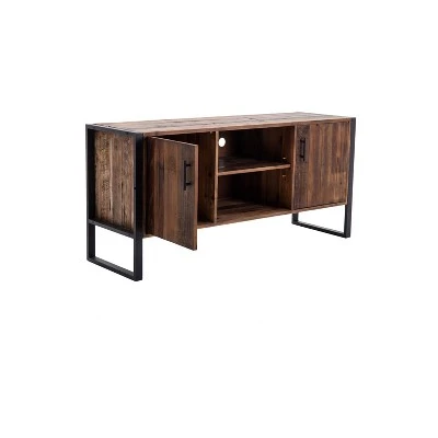 Crawford & Burke Ruffalo TV Stand for TVs up to 70" Reclaimed Brown - Crawford & Burke 3 Crawford & Burke Ruffalo TV Stand for TVs up to 70" Reclaimed Brown - Crawford & Burke