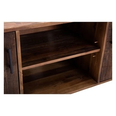 Crawford & Burke Ruffalo TV Stand for TVs up to 70" Reclaimed Brown - Crawford & Burke 7 Crawford & Burke Ruffalo TV Stand for TVs up to 70" Reclaimed Brown - Crawford & Burke - Image 5