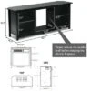 Costway 58'' 2-Tier Fireplace TV Stand W/18" Electric Fireplace Up to 65'' 2 Costway 58'' 2-Tier Fireplace TV Stand W/18" Electric Fireplace Up to 65'' -Cheap TV Stands Store unnamed file 890