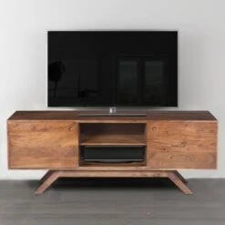 Wooden TV Stand for TVs up to 60" with Wide Storage Brown - The Urban Port -Cheap TV Stands Store unnamed file 8905