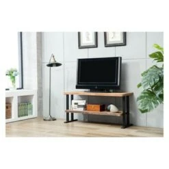 Crawford & Burke Duke 2 Shelf TV Stand for TVs up to 60" Brown - Crawford & Burke -Cheap TV Stands Store unnamed file 8936