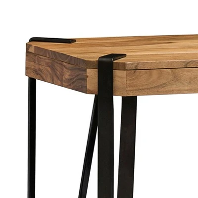 Alaterre Furniture Ryegate Metal And Wood TV Stand for TVs up to 55" Natural Brown 3 Alaterre Furniture Ryegate Metal And Wood TV Stand for TVs up to 55" Natural Brown