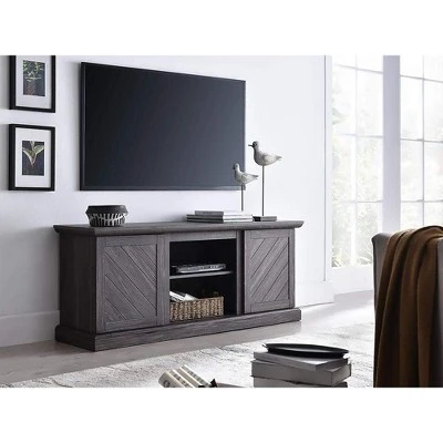 HearthPro Walden Media Console in Weathered Gray -SP6554-OM 3 HearthPro Walden Media Console in Weathered Gray -SP6554-OM