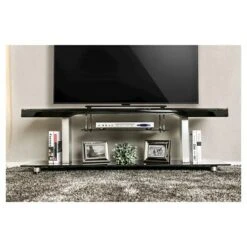Dixon Contemporary TV Stand for TVs up to 60" Black - miBasics