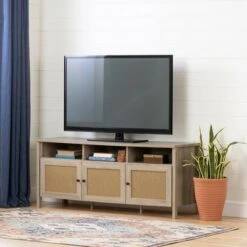 Balka TV Stand for TVs up to 65" Rustic Oak - South Shore