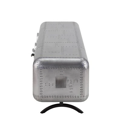 Brancaster TV Stand for TVs up to 70" Aluminum - Acme Furniture 4 Brancaster TV Stand for TVs up to 70" Aluminum - Acme Furniture - Image 2