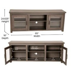 Emma and Oliver TV Stand for up to 80" TV's - 65" Media Console with Classic Full Glass Doors & 3 Adjustable Shelves 19 Emma and Oliver TV Stand for up to 80" TV's - 65" Media Console with Classic Full Glass Doors & 3 Adjustable Shelves -Cheap TV Stands Store unnamed file 9217