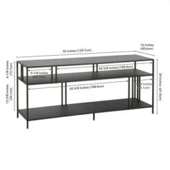 Henn& Hart 55" Black Metal TV Stand with Metal Shelves - Henn&Hart -Cheap TV Stands Store unnamed file 9323