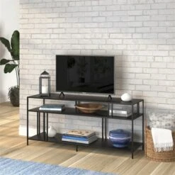 Henn& Hart 55" Black Metal TV Stand with Metal Shelves - Henn&Hart -Cheap TV Stands Store unnamed file 9327