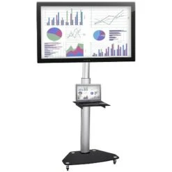 Mount-It! Mobile TV Cart. Aluminum For 37"-70" Inch TVs (MI-1875)