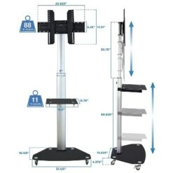 Mount-It! Mobile TV Cart. Aluminum For 37"-70" Inch TVs (MI-1875) -Cheap TV Stands Store unnamed file 9393