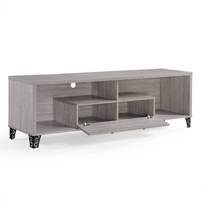 2pc Colvin Mid-Century TV Stand for TVs up to 65" Gray Oak - Christopher Knight Home 7 2pc Colvin Mid-Century TV Stand for TVs up to 65" Gray Oak - Christopher Knight Home - Image 5