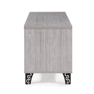 2pc Colvin Mid-Century TV Stand for TVs up to 65" Gray Oak - Christopher Knight Home 10 2pc Colvin Mid-Century TV Stand for TVs up to 65" Gray Oak - Christopher Knight Home - Image 8