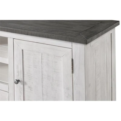 Monterey Solid Wood TV Stand in White with Gray Top - Martin Svensson Home 7 Monterey Solid Wood TV Stand in White with Gray Top - Martin Svensson Home - Image 5