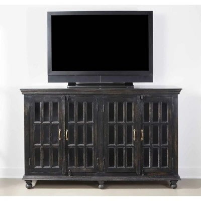 Colonnade 4 Door Media Credenza for TV's up to 74" - Treasure Trove Accents Black 5 Colonnade 4 Door Media Credenza for TV's up to 74" - Treasure Trove Accents Black - Image 3