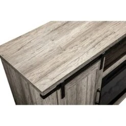 Sliding Doors Electric Fireplace TV Stand for TVs up to 60" Antique Gray Oak - Home Essentials -Cheap TV Stands Store unnamed file 960