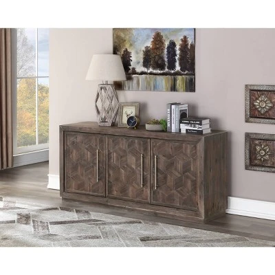 Livingston 3 Door TV Stand for TVs up to 66" Dark Brown - Treasure Trove Accents 7 Livingston 3 Door TV Stand for TVs up to 66" Dark Brown - Treasure Trove Accents - Image 5