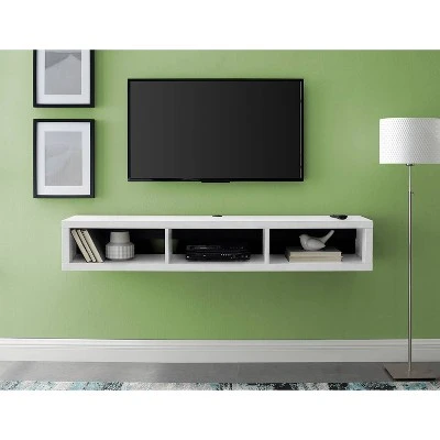 Wall Mounted Console TV Stand for TVs up to 60" White - Martin Furniture 3 Wall Mounted Console TV Stand for TVs up to 60" White - Martin Furniture