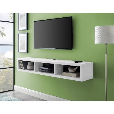 Wall Mounted Console TV Stand for TVs up to 60" White - Martin Furniture 4 Wall Mounted Console TV Stand for TVs up to 60" White - Martin Furniture - Image 2