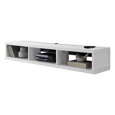 Wall Mounted Console TV Stand for TVs up to 60" White - Martin Furniture 5 Wall Mounted Console TV Stand for TVs up to 60" White - Martin Furniture - Image 3